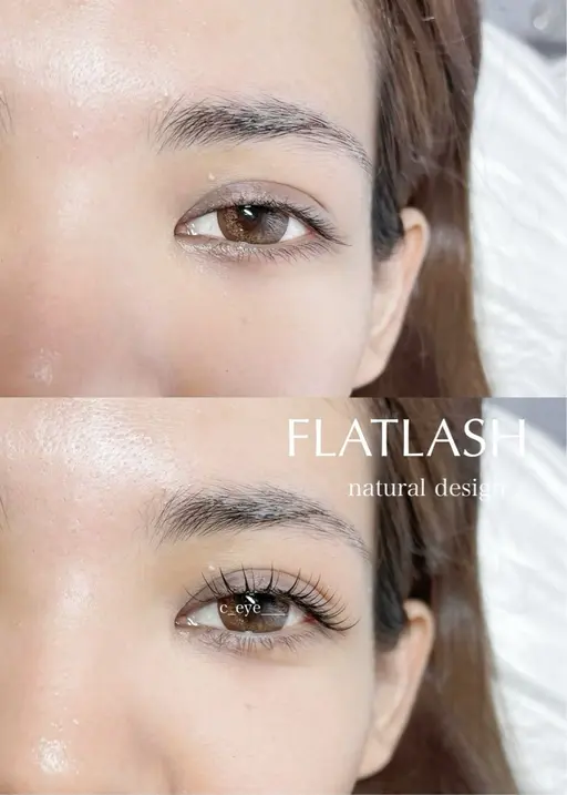 【初回オフ無料/11~15時】フラットラッシュ100本 コーティング込🌷ブラウン変更+550