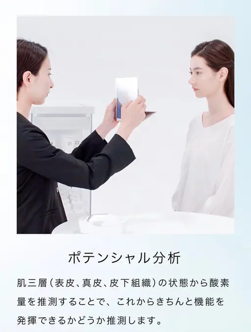 業界初❣️お肌診断❣️AI搭載によって肌三層とこれからのお肌の状態にどの様なケアが必要かを撮影後たった3分で分析します♡