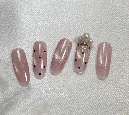 定額シンプルデザイン🍒ソフトジェルオフ、ケア込み120分✨色変更可