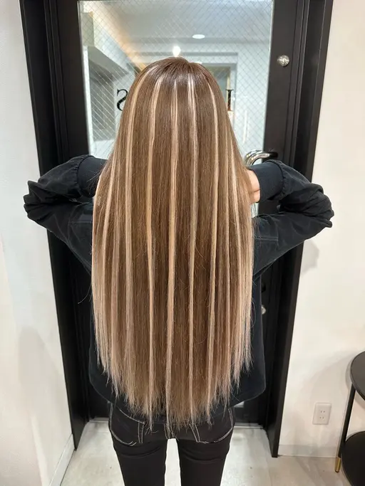 🩵バレイヤージュ+艶々トリートメント