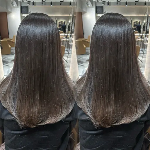 【💞髪質改善美髪フルコース💞】縮毛矯正＋韓国ヘアカット＋艶カラー🫧🩵内部補修スチームトリートメント付き🎀