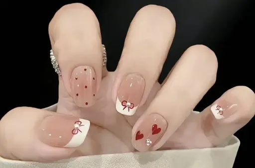 [初回オフ無料]🎀チーク/チークマグネットデザイン🍓（パーツ、長さだしオフ別）