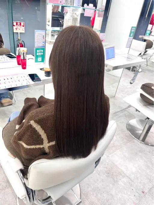 縮毛矯正+韓国風透明感COLOR+ケアトリートメント✨【】