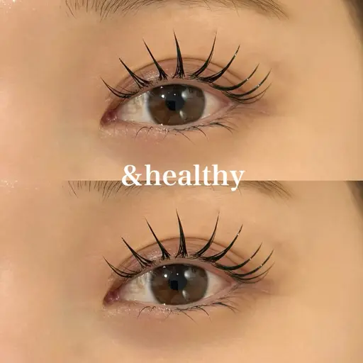 𓊆ㅤ＆healthy￤アンドヘルシー𓊇LEDフラットラッシュ100本まで×パーマ🎀