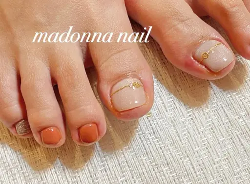 フットネイル【ワンカラー】アート2本付き(オフなし)