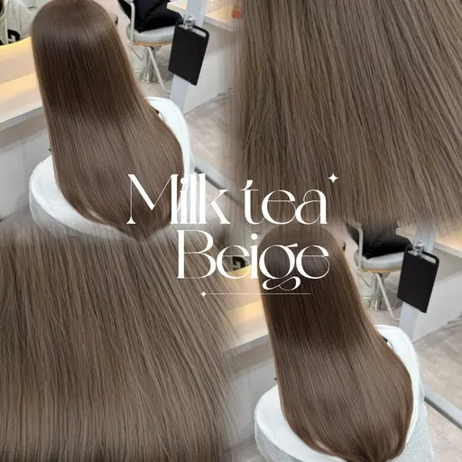 【髪質改善🤍】小顔カット+うる艶ケアカラー+𝐊𝐄𝐑𝐀𝐒𝐓𝐀𝐒𝐄カクテルトリートメント🎀🫧