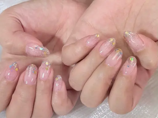 ❤️練習モデル❤️ シンプルワンカラー、ラメグラ、フラッシュネイル