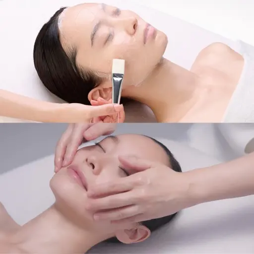 【Wパック】フェイシャルマッサージ＆角層汚れ除去コース(美白or保湿は選べます)