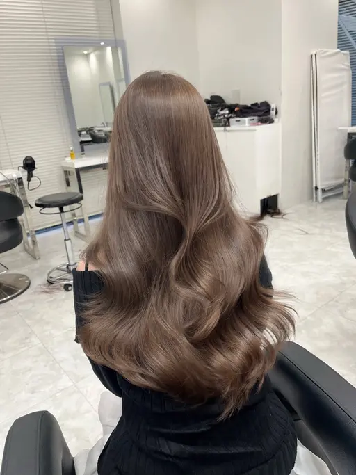 【🕯️人気NO.1🕯️】少し明るく韓国女子の大人っぽな透明感ベージュ🤍ブリーチなしダブルカラー➕オリジナルTr🤍