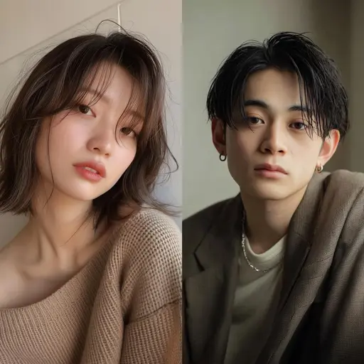 //🔸4/16限定🔸//カット➕カラーorパーマ➕つるさらトリートメント💭💙ロング料金なし💙