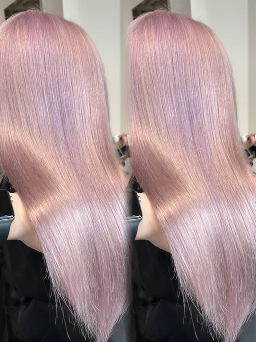 【✨️ブリーチメニュー✨️】ブリーチありダブルカラー(リタッチ👌🏻 ̖́-)+高保湿トリートメント