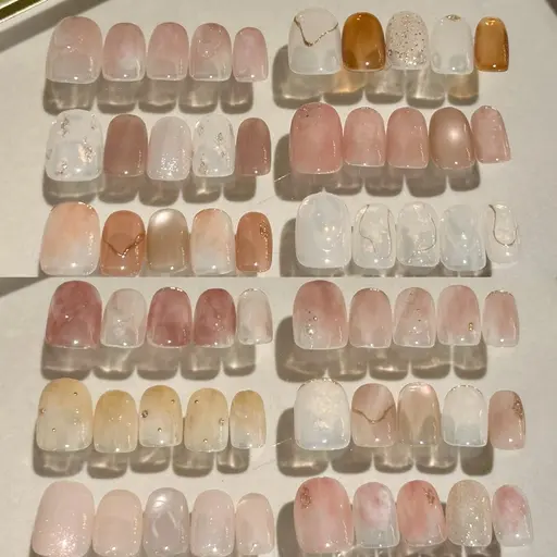 ♢U30限定♢【オフあり】⋆꙳⁎𓆸ニュアンスネイル꙳⋆ 24種サンプルからお選び頂けます※色配置変更不可