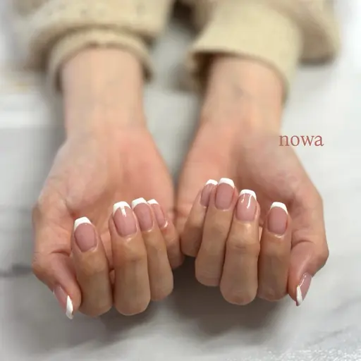 【練習モデル様 平日限定💕】白フレンチ🤍ベースカラー指定有り オフ＋¥880