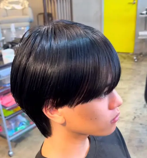 メンズウルフカット