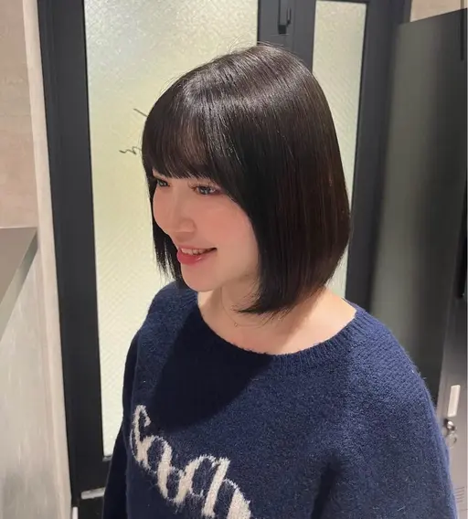 🌷前髪カット+艶カラー+質感upトリートメント+マイクロバブル🫧※ブリーチ無し🎀