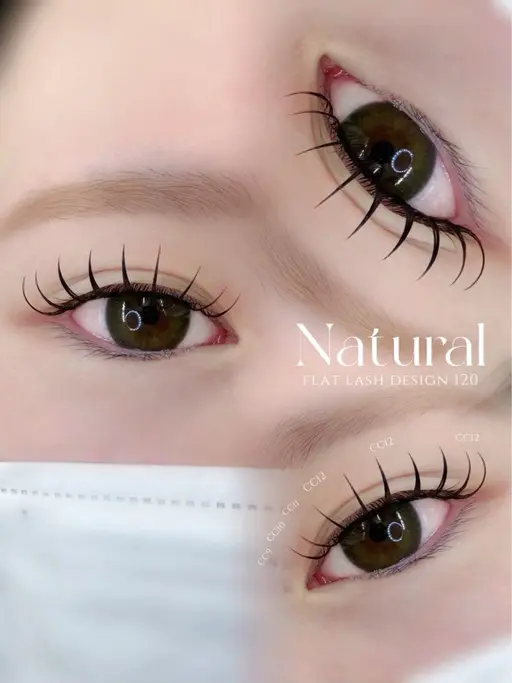 フラットラッシュ80​〜​100本（施術時間の目安が60分ですが、実際は90分です）