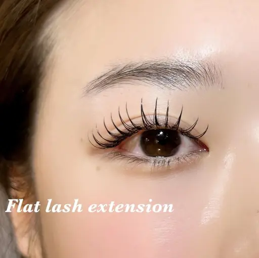 【フラットラッシュ 上100本】育毛まつげエクステ [Trコーティング付]　¥8230→5980