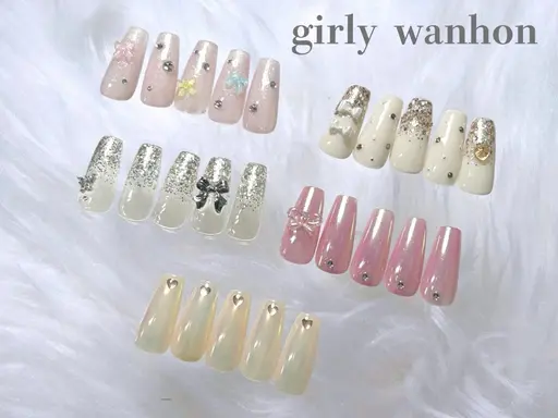 新規限定✨【オフなし】girlyワンホンネイル10種¥8000~