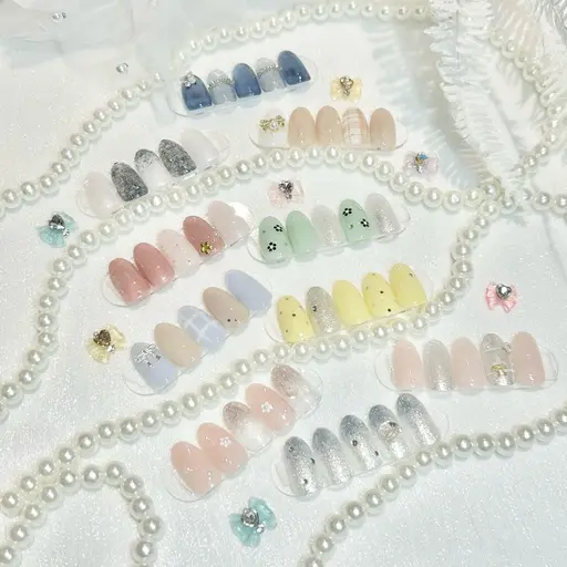 🔰口コミ記入必須【Jr】オフなし⭐️ 【季節限定】梅雨ネイル🩵🌨️