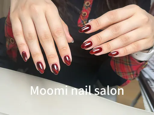 新規ジェルオフ無料です【自爪】 ワンカラー&マグネット&ラメ