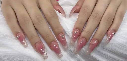 ✨チップ長さだし✨マグネットグラデ＋ストーン8個★