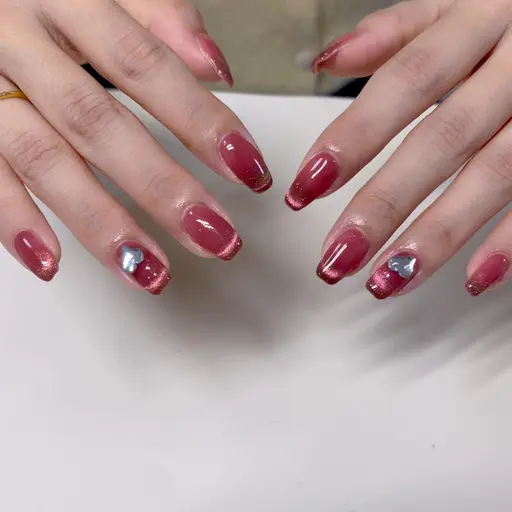 【ソフトジェルオフ無料】HAND人気No.1マグネットグラテーションフレンチ🧲『カラーベース付き』