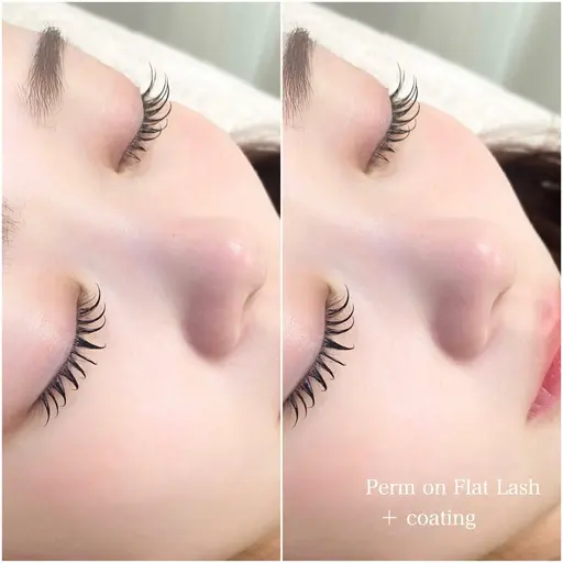 ▫️ナチュラルに盛る😳❤️‍🔥お試し束感パリエク【パーマ+フラットラッシュ60本まで】￥8900～ コーティング付き