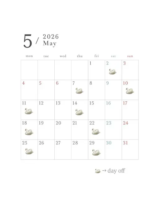 🍴monthly schedule 🫖