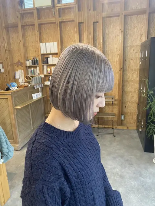 🌙ミニモセール🌙ダブルカラーorインナーカラー+韓国式水トリートメント付［ブリーチ1回込み］ボブお任せください☆