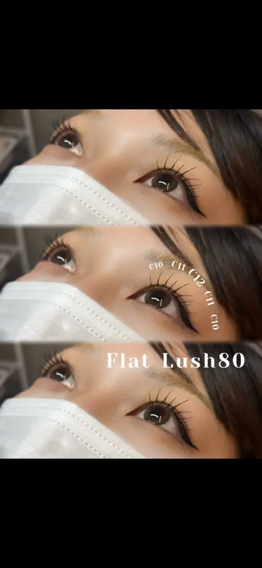 フラットラッシュ80本　コーティング付き