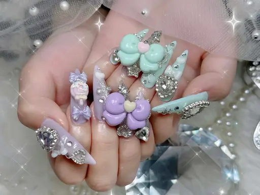 🌟🔥【期間限定】10本長さ出し＊パーツ無制限つけ放題¥15500->¥13175