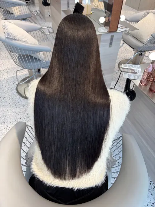 【☔️梅雨前対策クーポン☔️】カット+縮毛矯正+髪質改善トリートメント🤍𓂃🫧‪【ロング料金無し‼️】