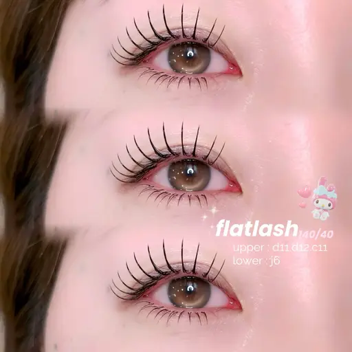 【3月限定特別料金🐰】LEDグルー🎀フラットラッシュ120本+下まつ毛40本【再来+1000円】