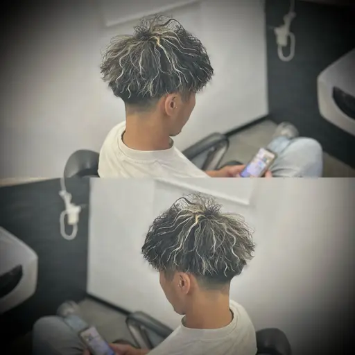 【カット＋メッシュ＋パーマ】