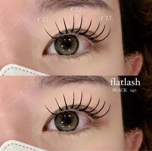 【3月限定クーポン】フラットラッシュ120​〜​140本(上)