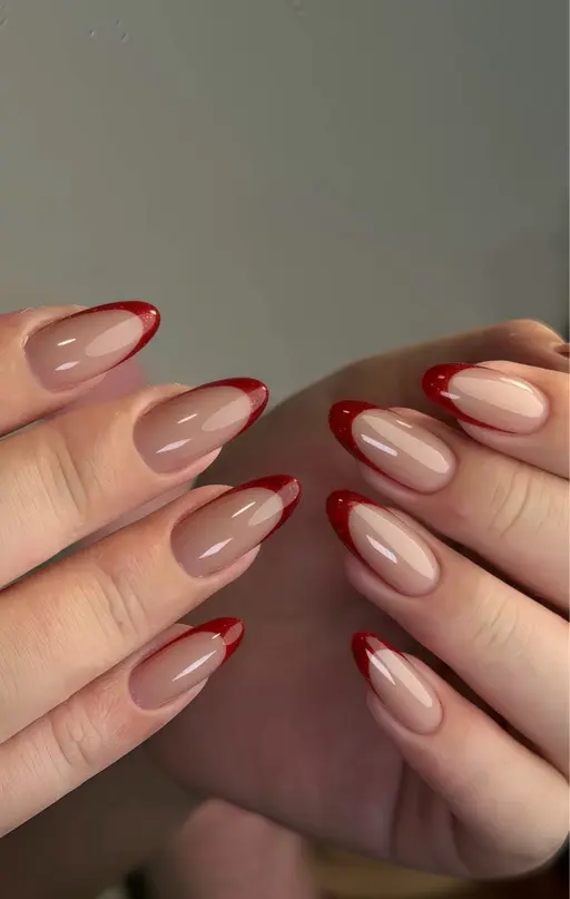 カラーのフレンチ（ベースカラーあり）