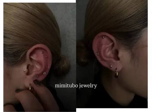 mimitubo jewelry 両耳12粒💎👂🏻