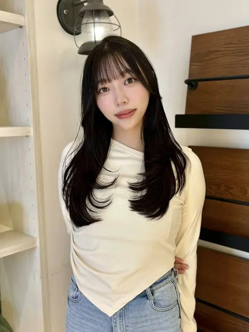 🫧癖毛さん限定🫧。カット+地毛風縮毛矯正＋カラー+トリートメント（三宮/元町/髪質改善）