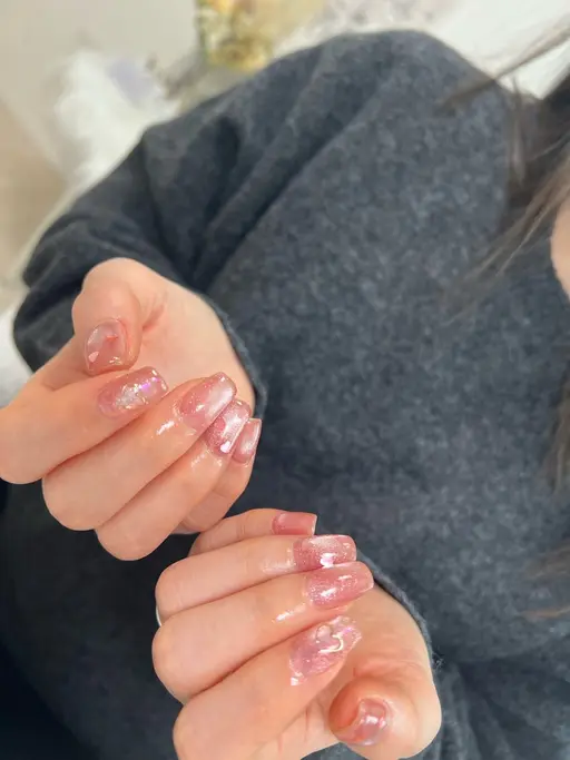 短期間のみやりたい方!ピールオフベース💎マグネットorフラッシュorワンカラー🩵デザイン追加の場合+¥1500