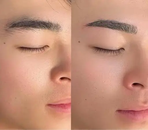 黄金比をとりはみ出た眉毛をWaxでと取り除きます✨