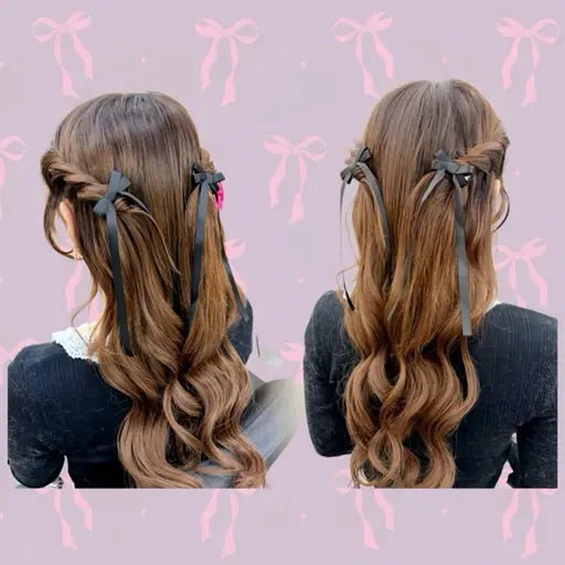 お出かけ前に簡単ヘアセット♡