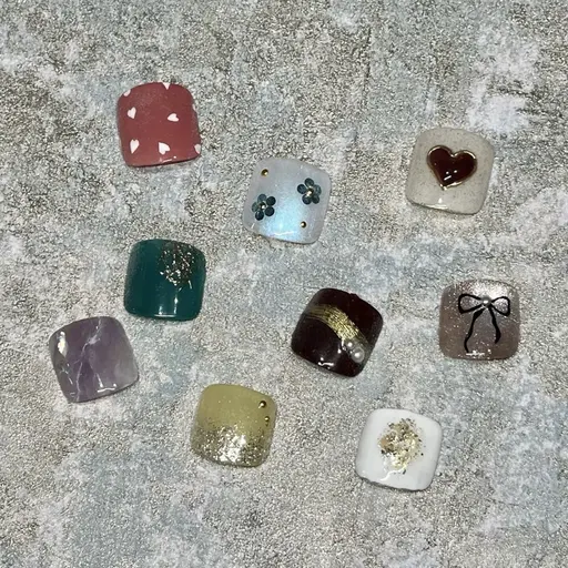👣フット ワンカラー+選べる親指アート🐝🌟