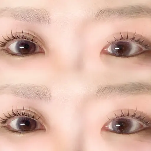 上下まつ毛パーマモデル(30分と記載がありますが、90​〜​120分となります🙇🏻‍♀️💦)