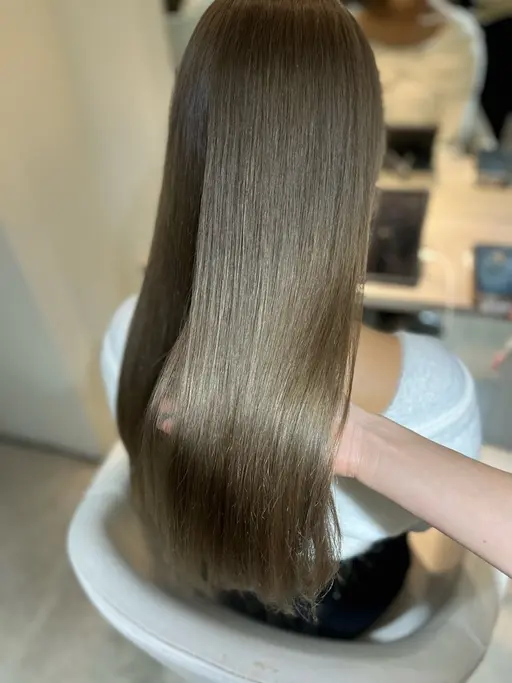 🍫髪質改善🍫ケアカラー➕OggiOggi 6ステップ➕超音波アイロン