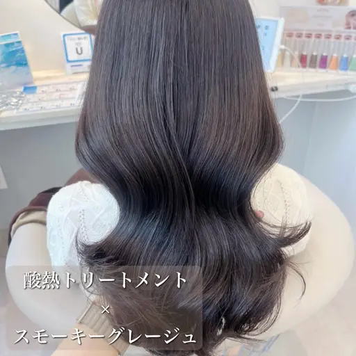 🈹SALE🈹💜髪質改善・酸熱トリートメント(事前導入剤＆仕上げハホニコトリートメント込)➕カット➕艶カラー💜