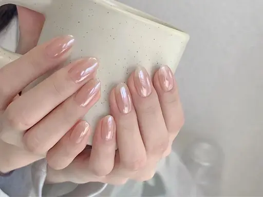 【自爪】フラッシュ/ミラーネイルコース ¥5400