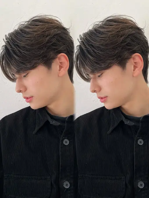 【🔷メンズ限定:フェザーパーマ50%OFF】カット➕フェザーパーマ➕ナノケラチントリートメント