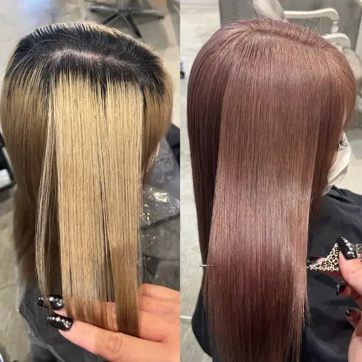 根元のプリン脱！！！🌎リタッチブリーチ＋カラー🌎¥22000→¥7880‼️