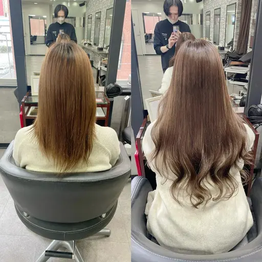 地毛を美しく】髪質改善ストレート（縮毛矯正）＋毛先整えカット＋FAURATR=\15,000