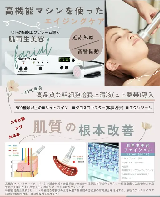 【初回のみ】肌再生美容​〜​ヒト幹細胞培養上清液導入​〜​